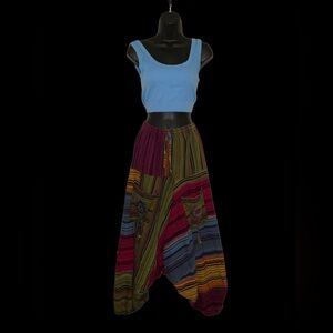 Colorful Asymmetrical Women's Harem Pants